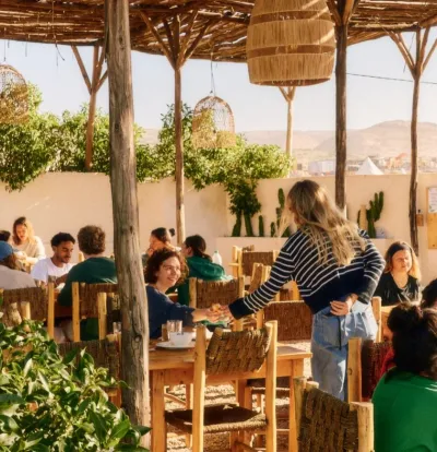 Abendessen im Surfcamp auf Fuerteventura