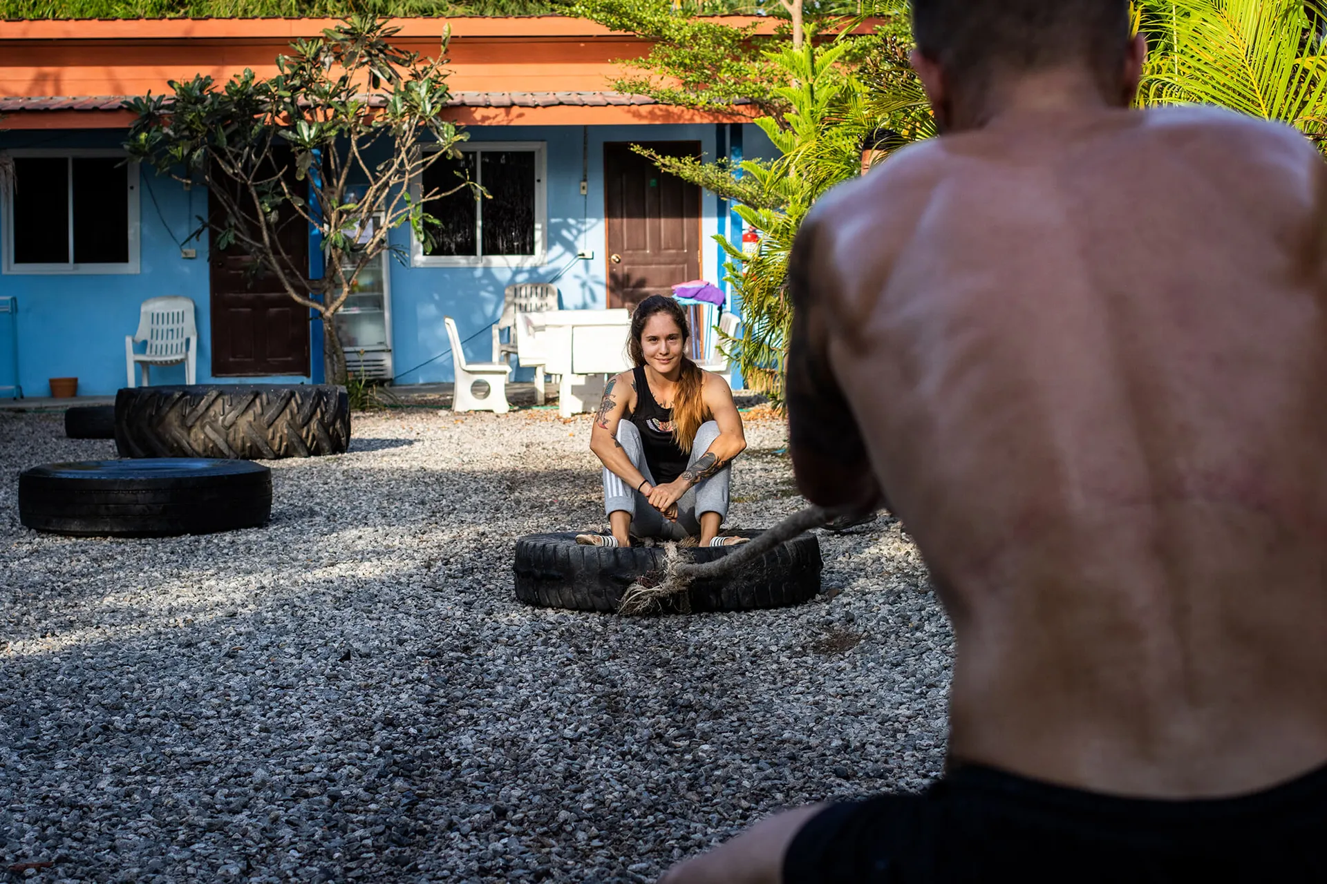 Fitness & Muay Thai Camp im unbefleckten Teil Thailands