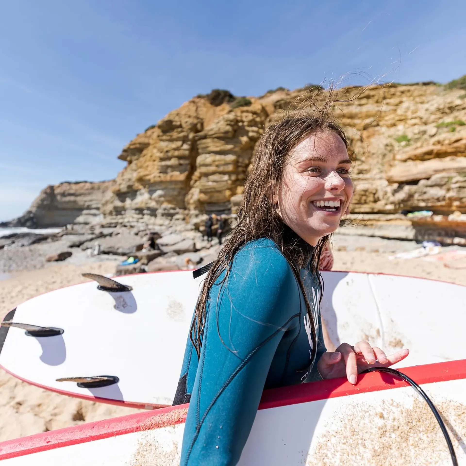 Chill in Surfhaus mit Blick auf's Meer im Surfer-Paradies Ericeira