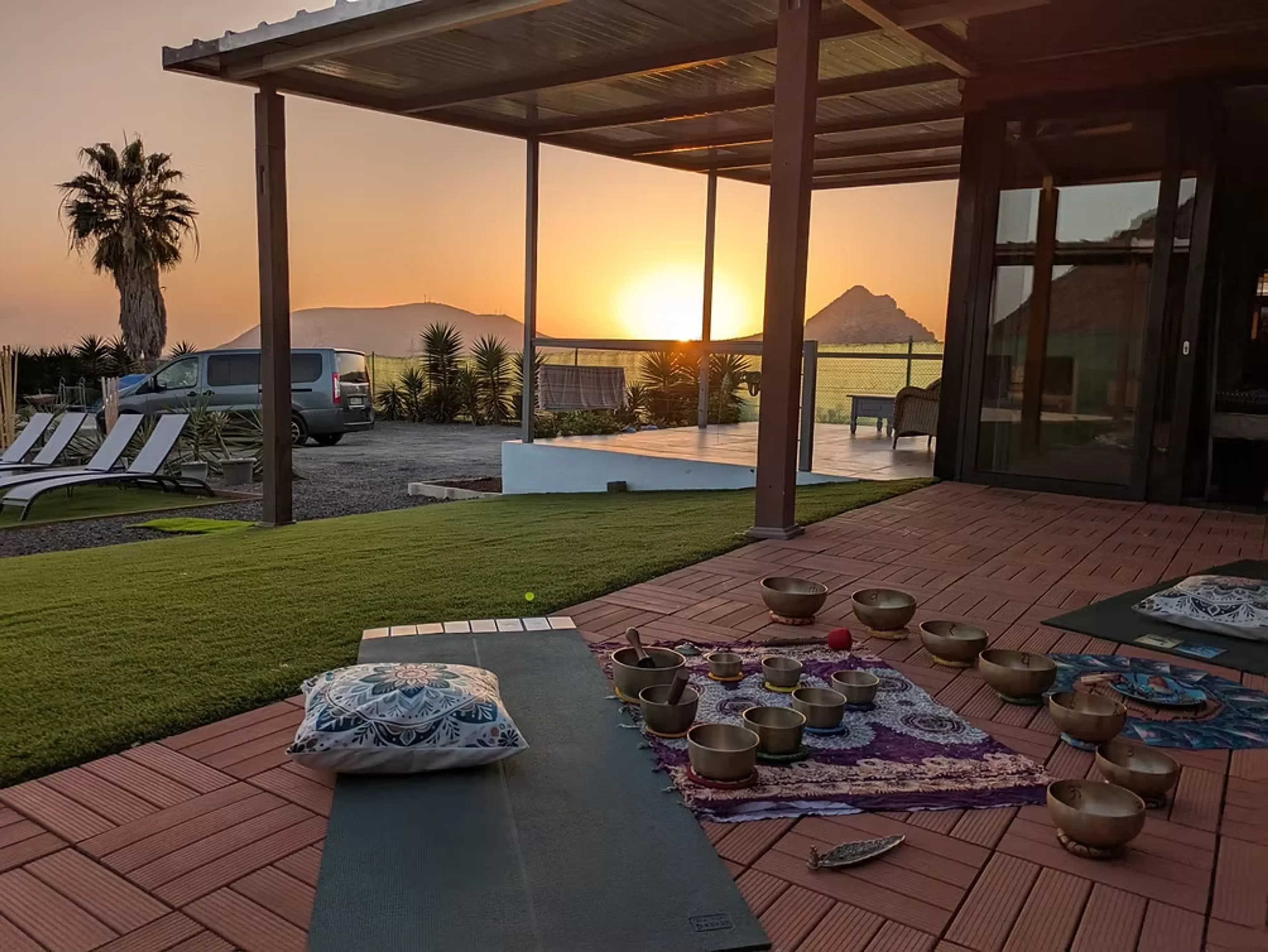 Yoga-Retreat mit Bergblick im Süden Teneriffas