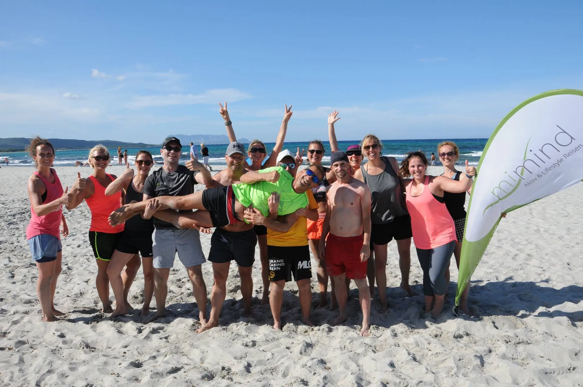 Fitness-Gruppenreise an den weißen Sandstränden Sardiniens