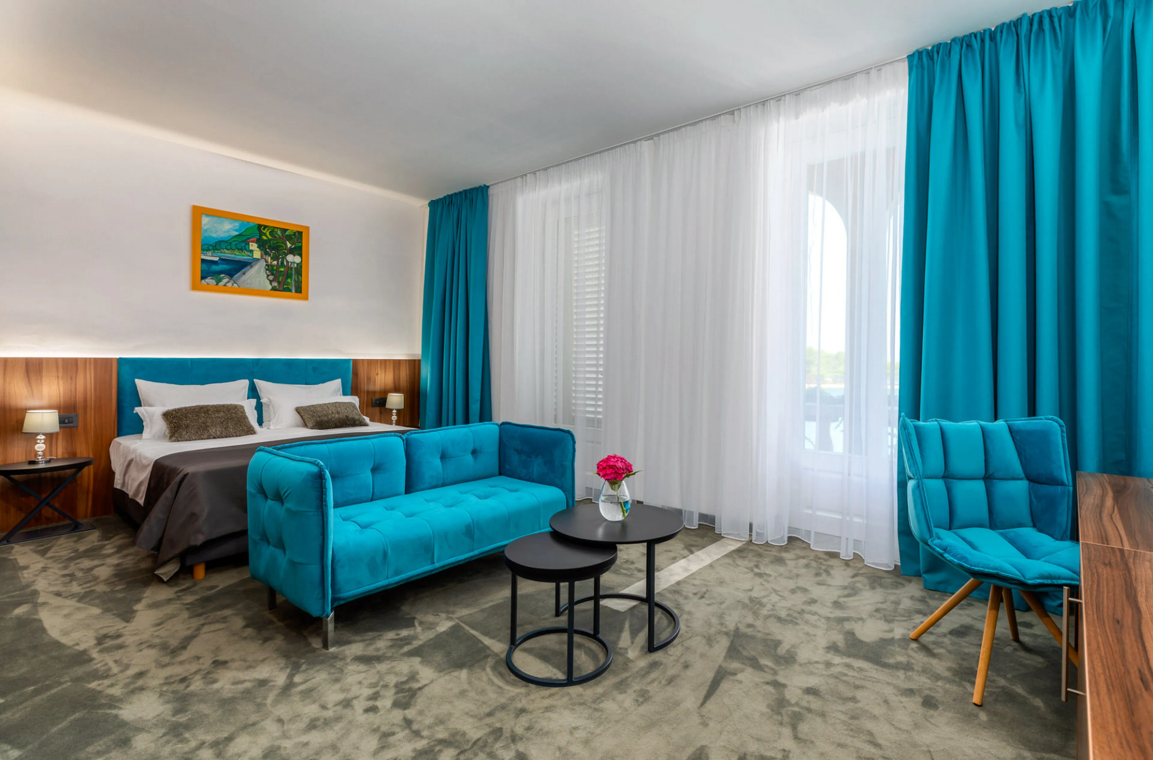 Doppelzimmer mit Balkon und Parkblick - 1